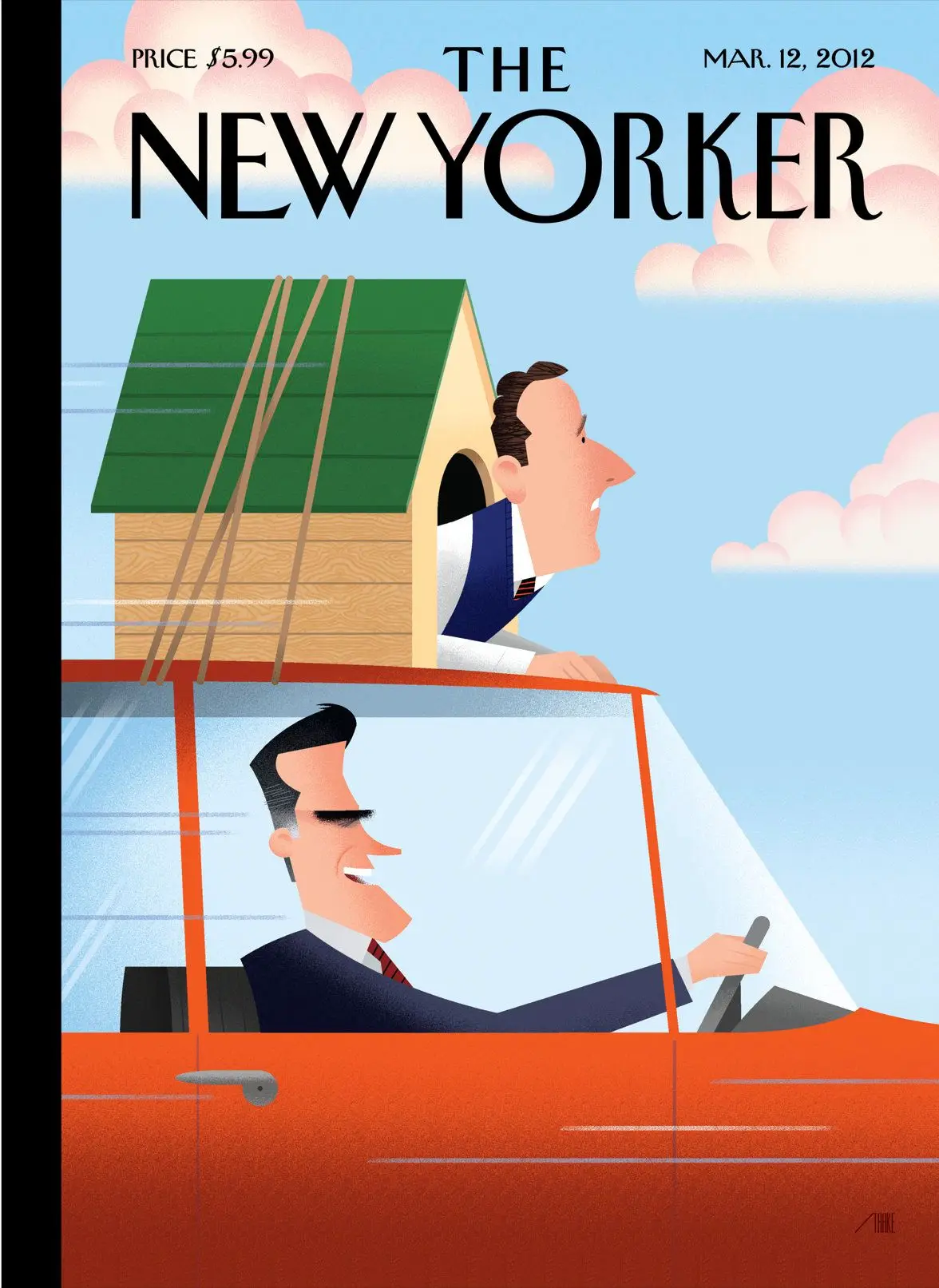 Обложка The New Yorker, 12 марта 2012: Штат за штатом, художник Боб Стейк