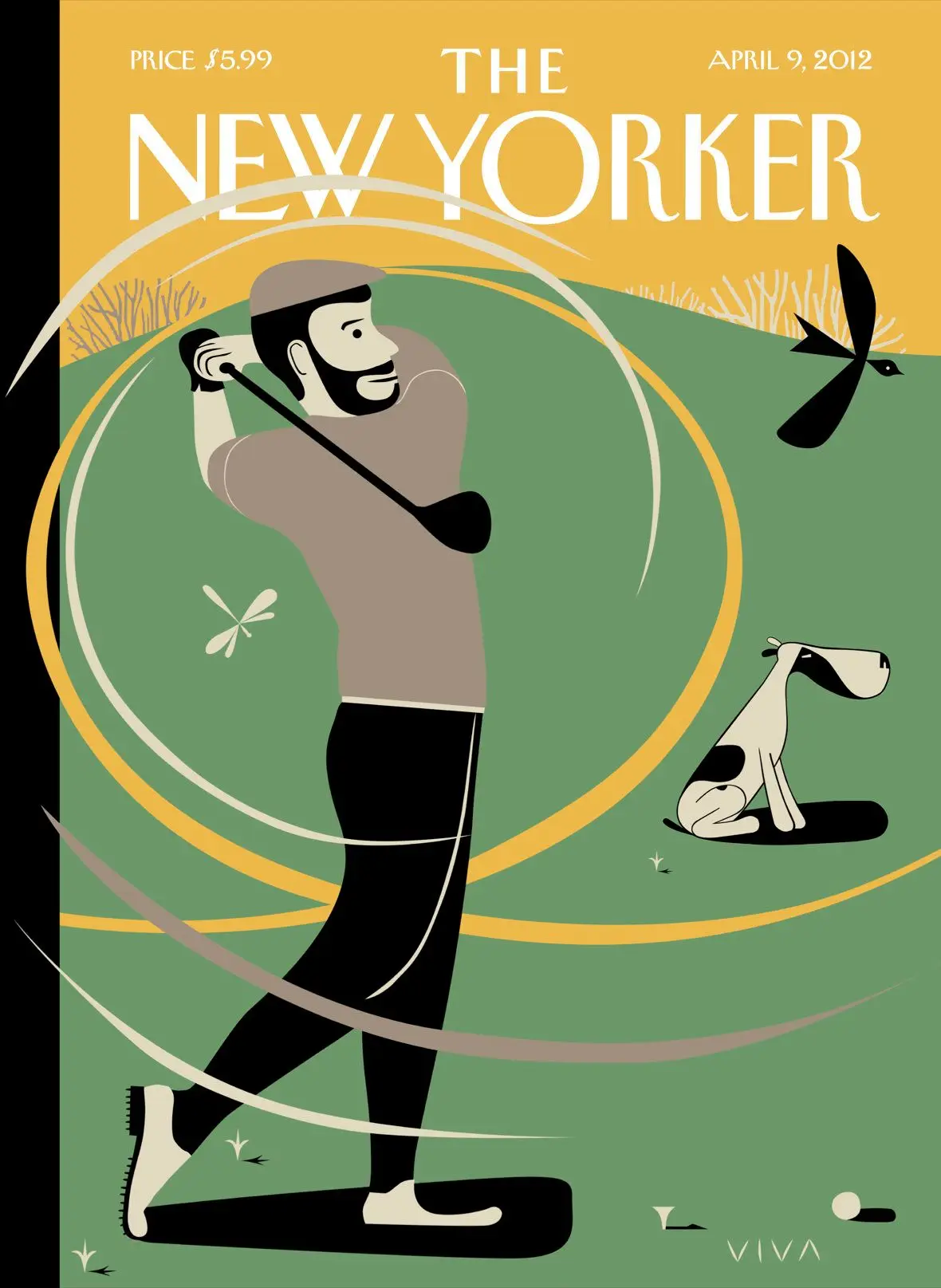 Обложка The New Yorker, 9 апреля 2012: Глоток прохлады, художник Фрэнк Вива