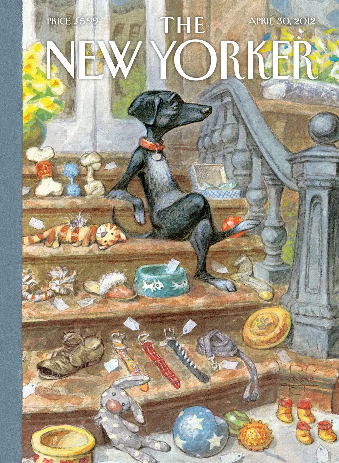Обложка The New Yorker, 30 апреля 2012: Гаражная распродажа, художник Питер де Сев