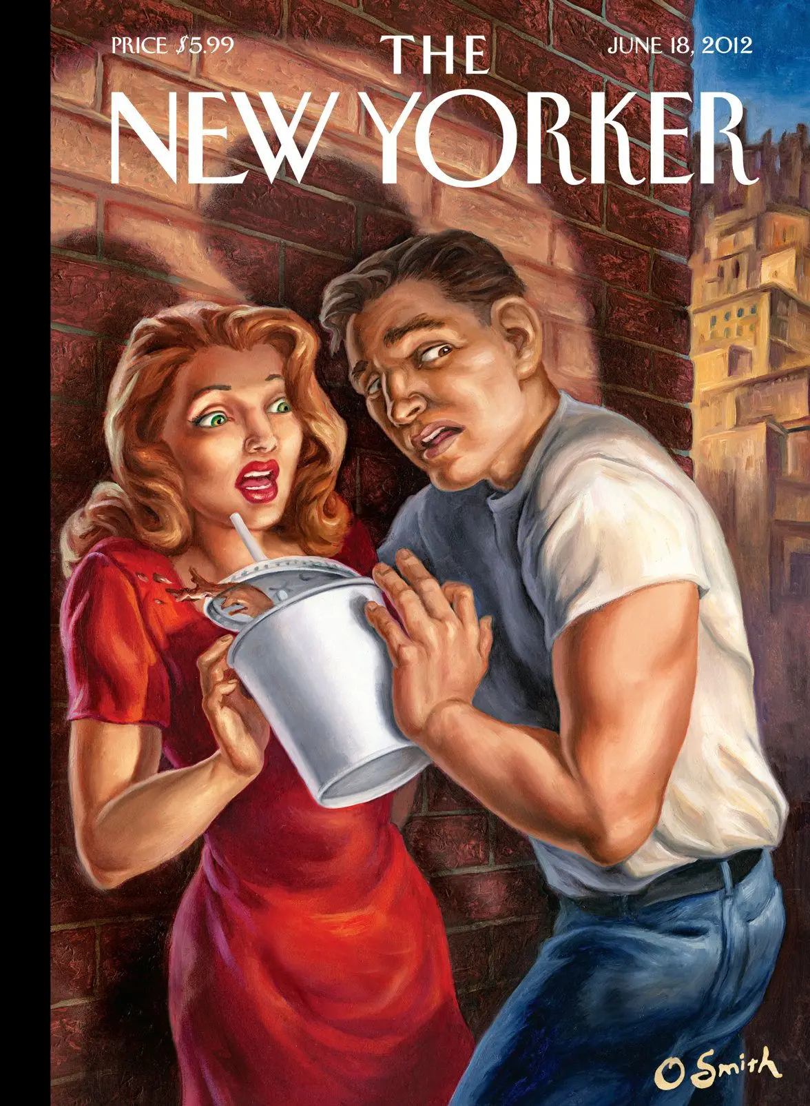 Обложка The New Yorker, 18 июня 2012: Газировка-нуар, художник Оуэн Смит