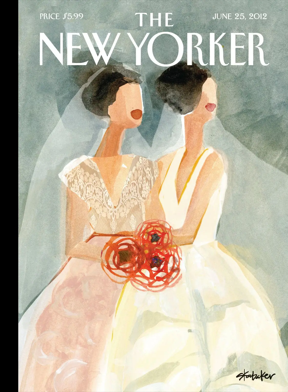 Обложка The New Yorker, 25 июня 2012: Июньские невесты, художник Гейл Кабакер