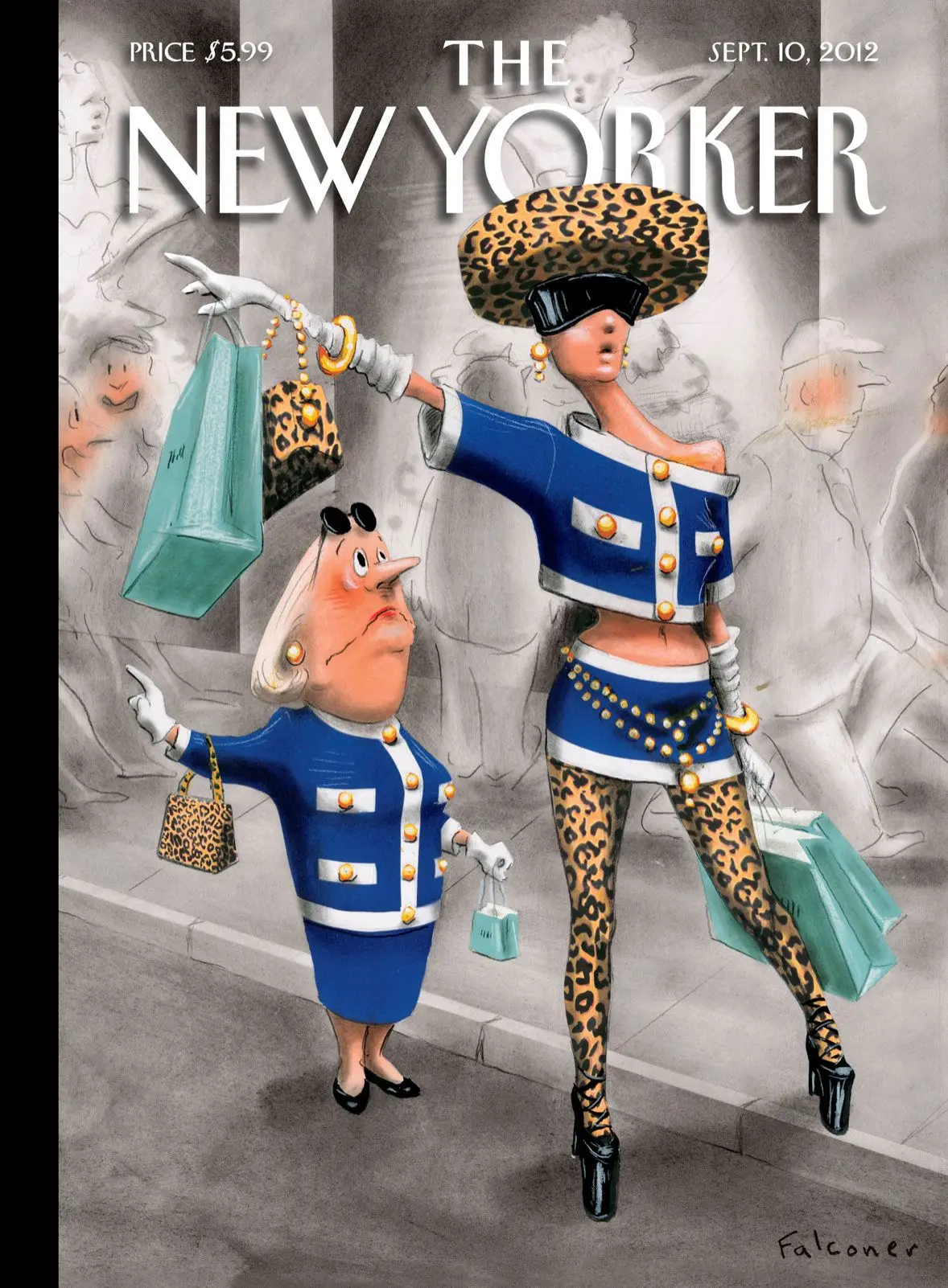 Обложка The New Yorker, 10 сентября 2012: Жёсткая конкуренция, художник Иэн Фальконер
