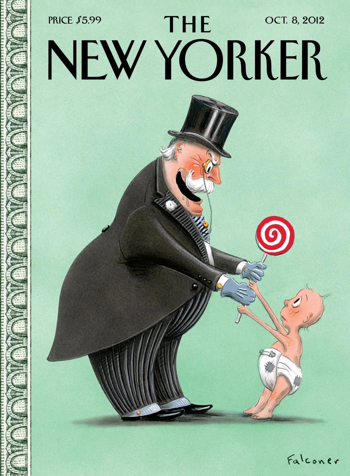 Обложка The New Yorker, 8 октября 2012: Устами младенца, художник Иэн Фальконер