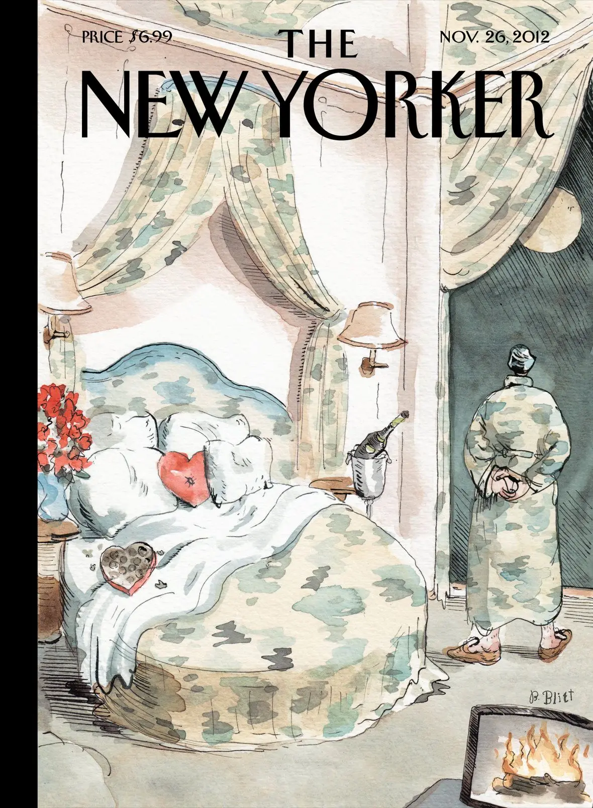 Обложка The New Yorker, 26 ноября 2012: Камуфляж, художник Барри Блитт