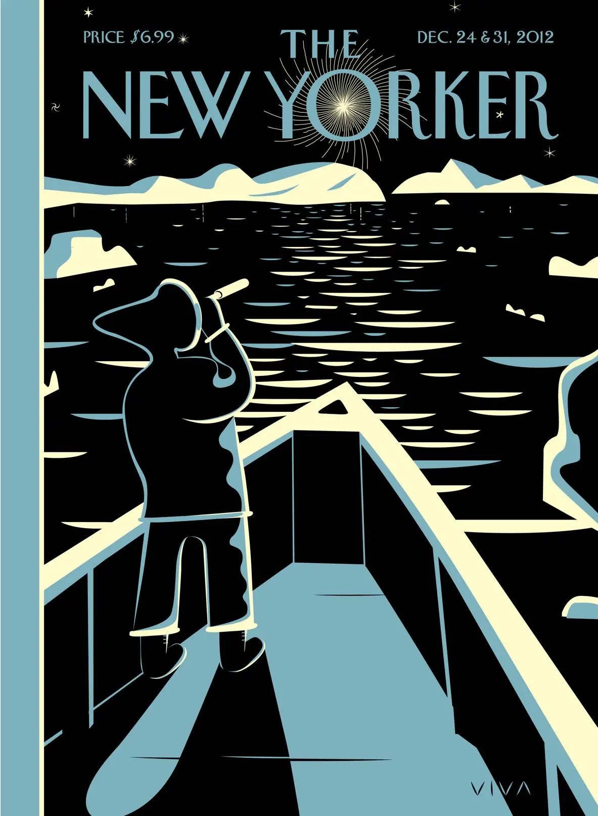 Обложка The New Yorker, 24 декабря 2012: На вершине мира, художник Фрэнк Вива