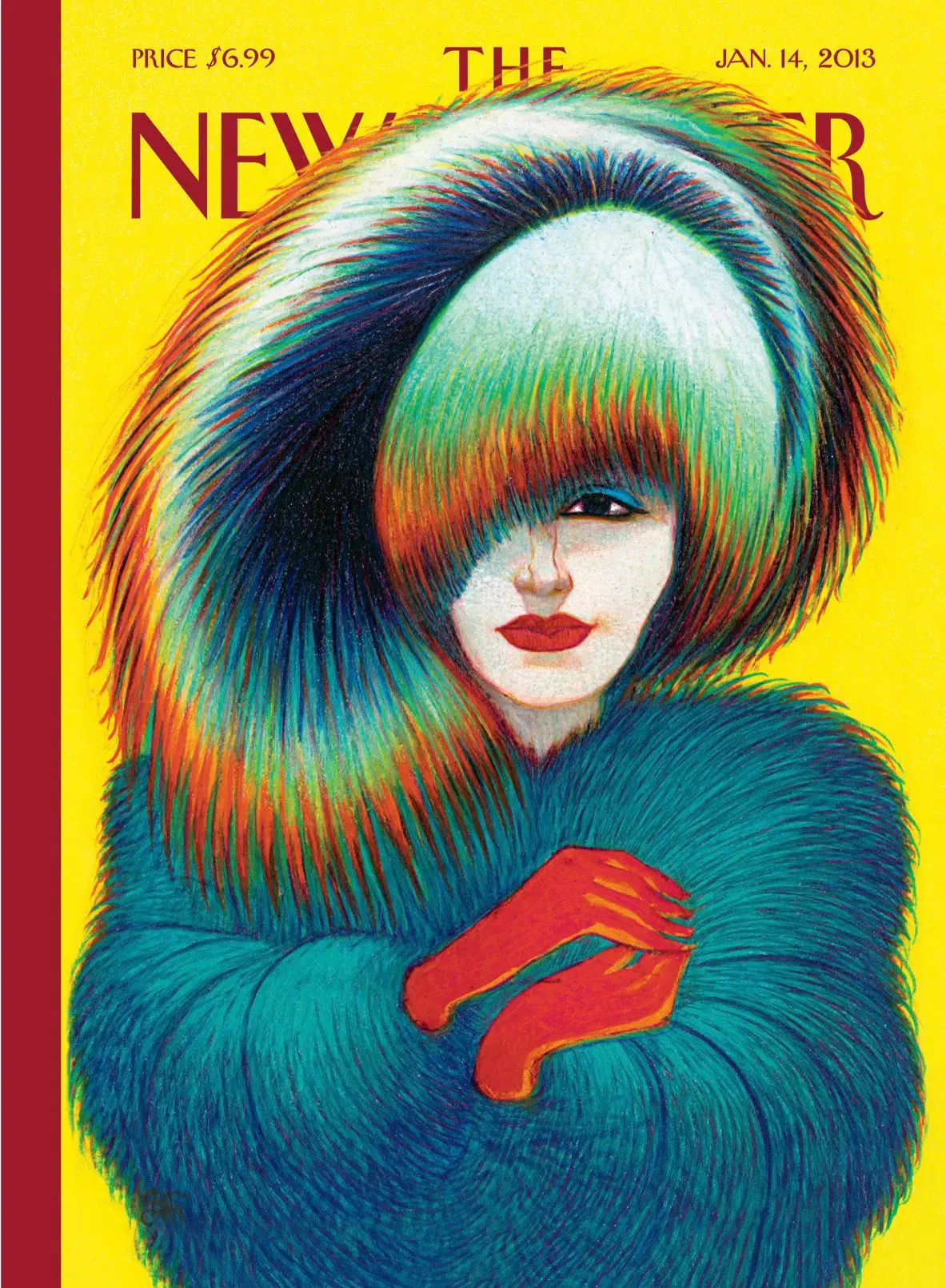 Обложка The New Yorker, 14 января 2013: Зимнее тепло, художник Лоренцо Маттотти