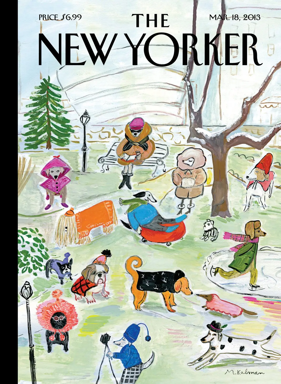 Обложка The New Yorker, 18 марта 2013: Собачья мода, художник Майра Калман