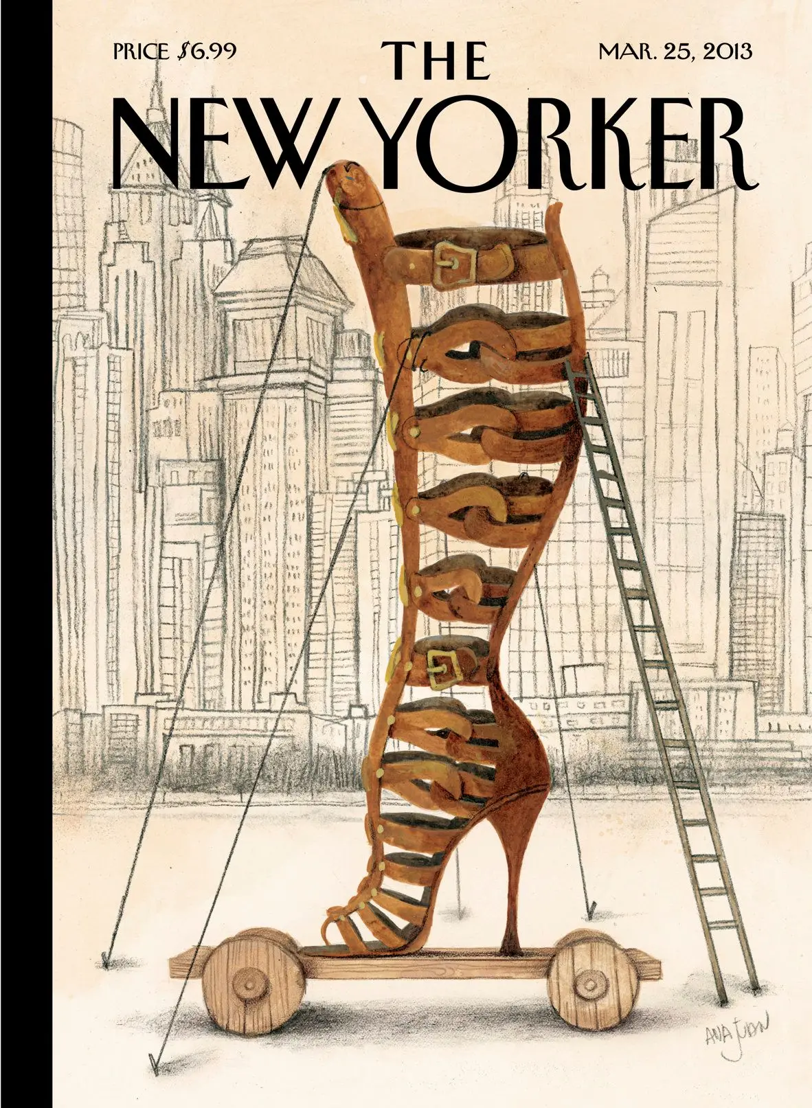 Обложка The New Yorker, 25 марта 2013: Искусство и архитектура, художник Ана Хуан