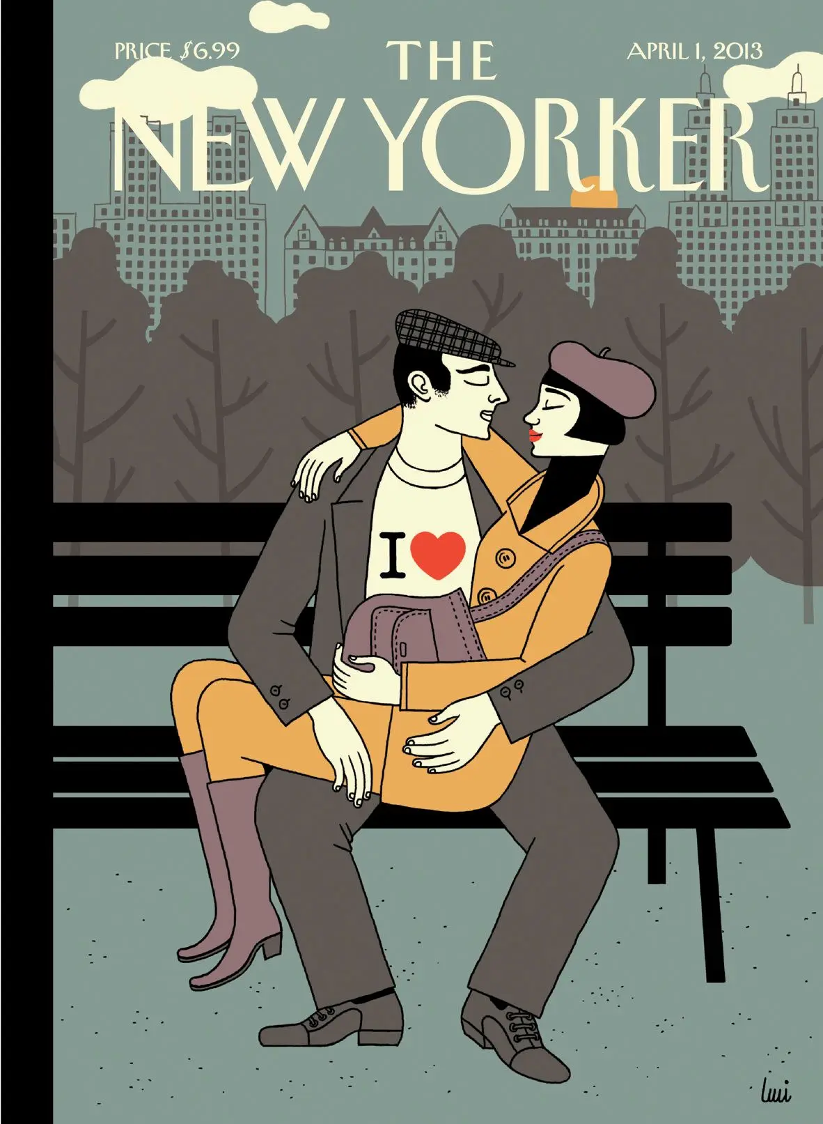 Обложка The New Yorker, 1 апреля 2013: Я люблю, художник Люси Гутьеррес