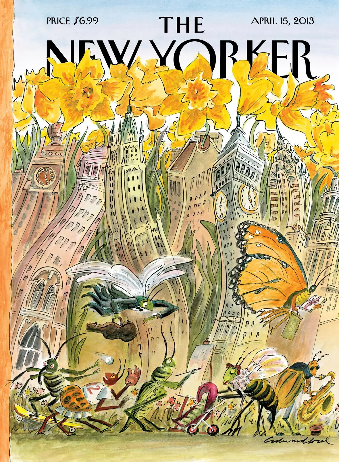 Обложка The New Yorker, 15 апреля 2013: Пора цветения, художник Эдвард Сорел