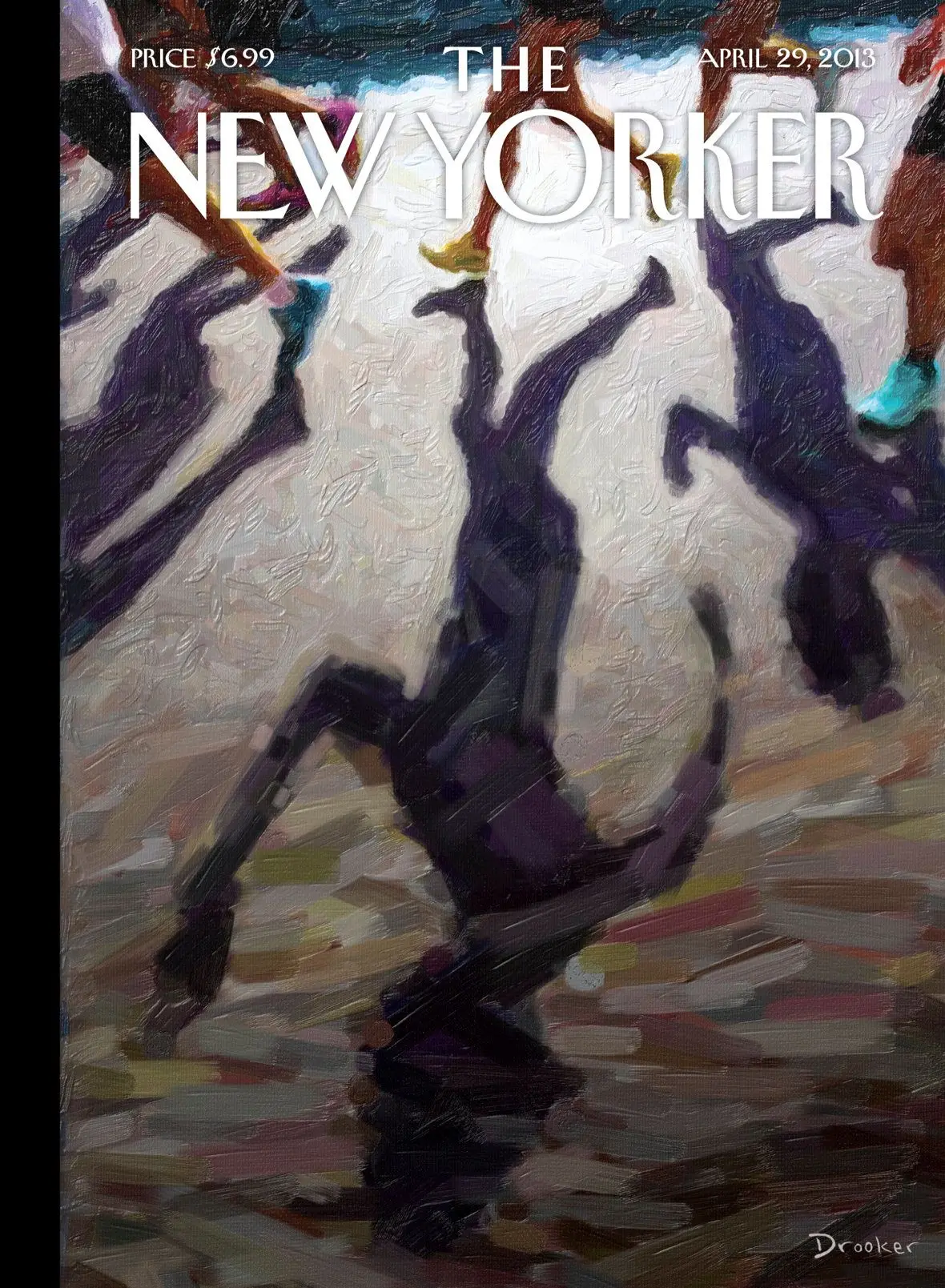Обложка The New Yorker, 29 апреля 2013: Тень над Бостоном, художник Эрик Друкер