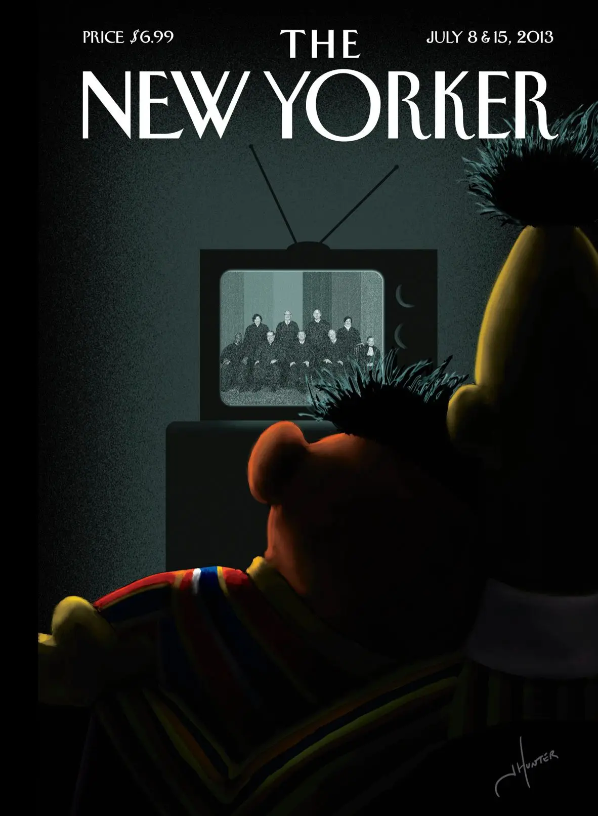 Обложка The New Yorker, 8 и 15 июля 2013: Момент радости, художник Джек Хантер