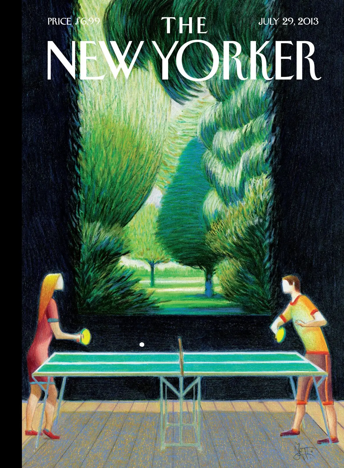 Обложка The New Yorker, 29 июля 2013: Внутри и снаружи, художник Лоренцо Маттотти