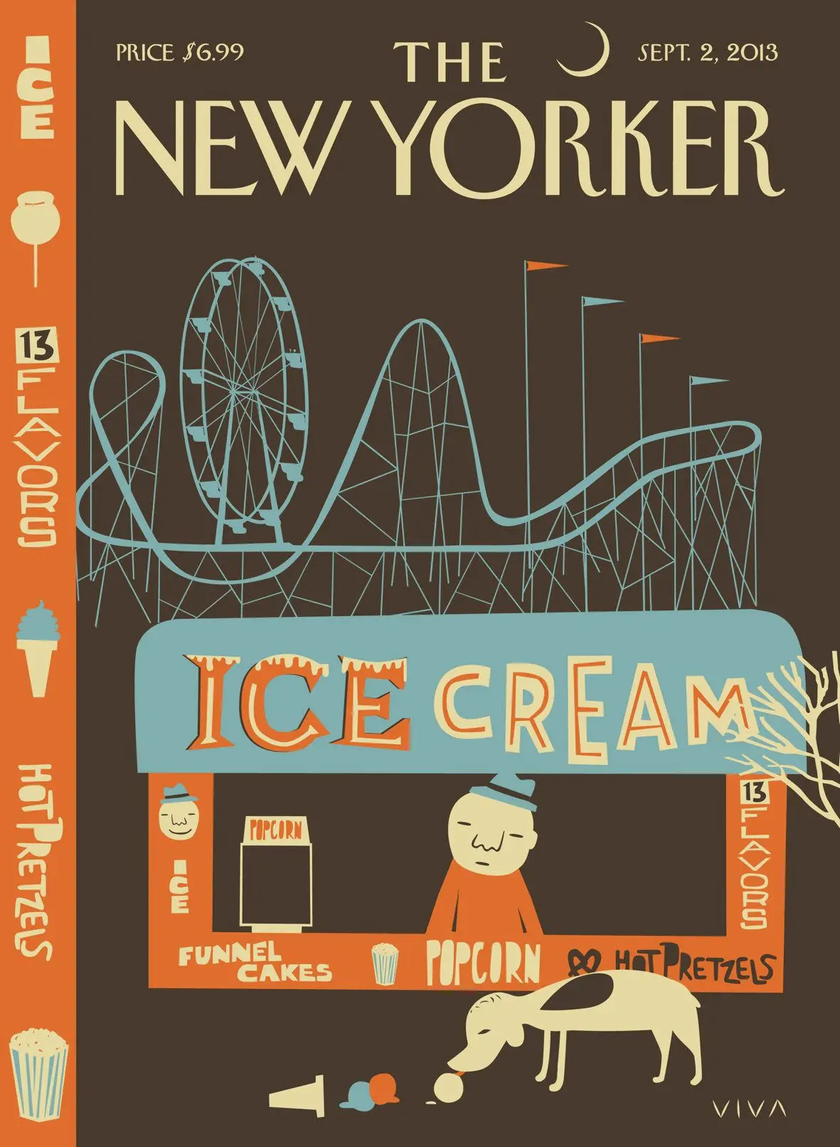 Обложка The New Yorker, 2 сентября 2013: 13 вкусов, художник Фрэнк Вива