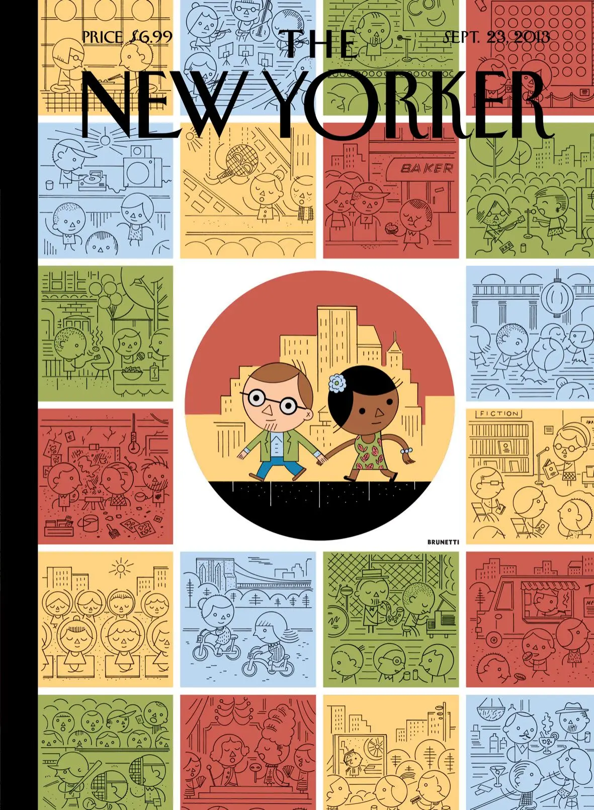 Обложка The New Yorker, 23 сентября 2013: Что происходит в городе, художник Иван Брунетти