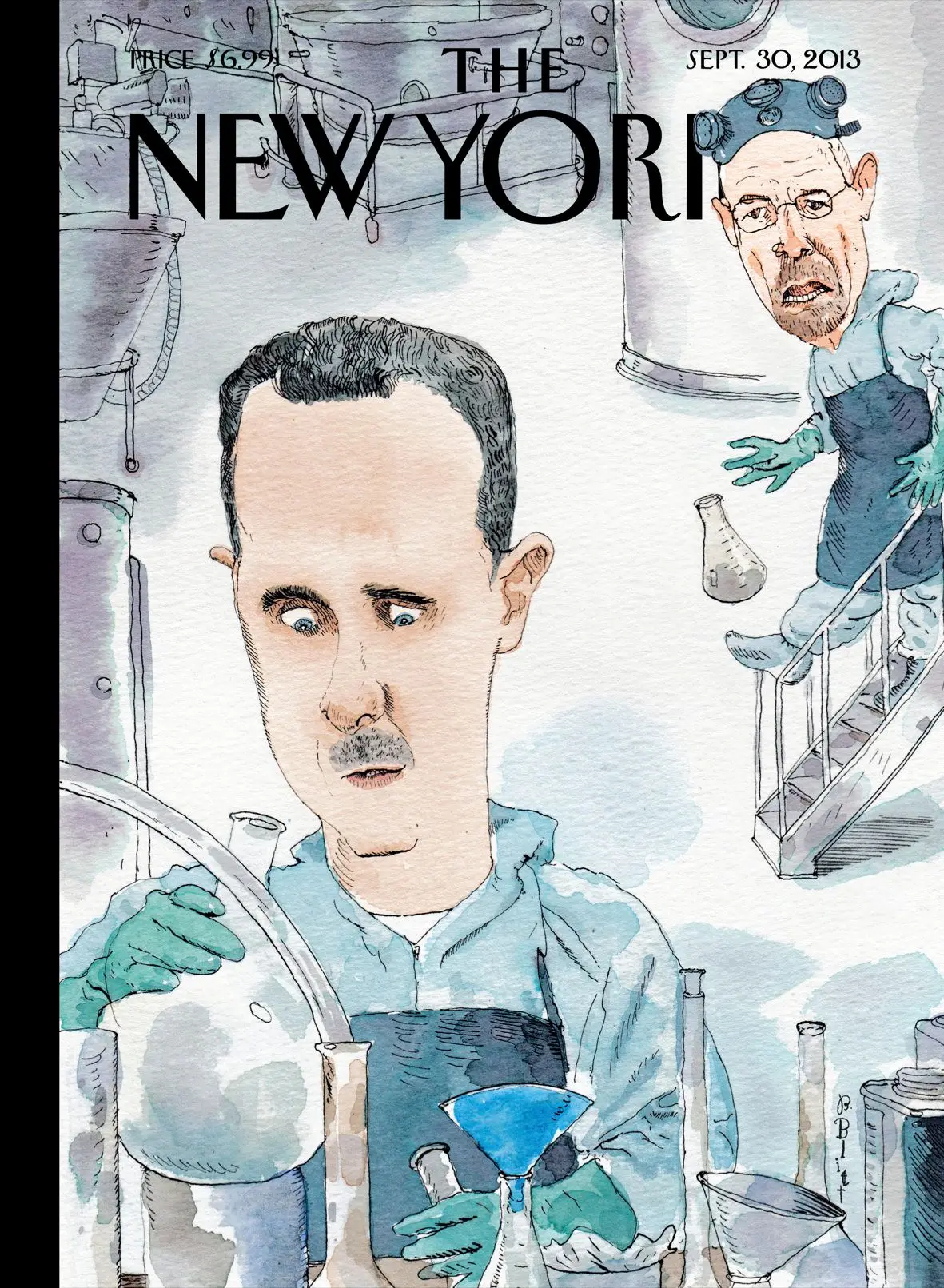 Обложка The New Yorker, 30 сентября 2013: Не сошлись характерами, художник Барри Блитт
