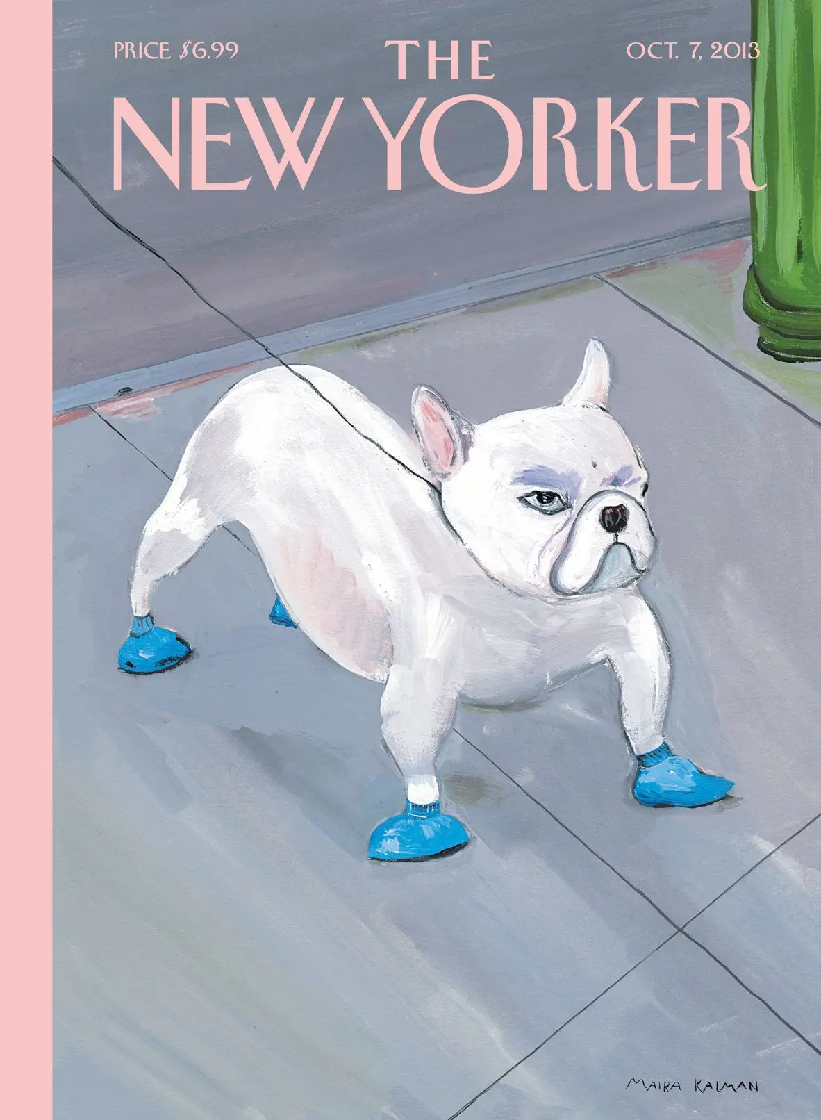 Обложка The New Yorker, 7 октября 2013: Синяя собака, художник Майра Калман