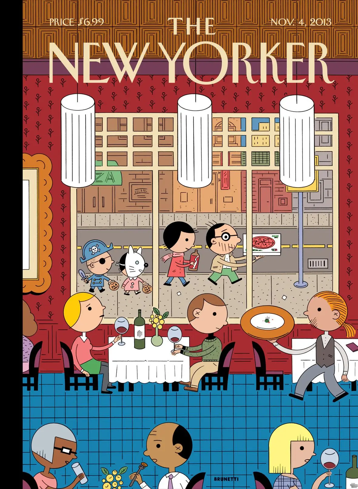 Обложка The New Yorker, 4 ноября 2013: Фастфуд, художник Иван Брунетти