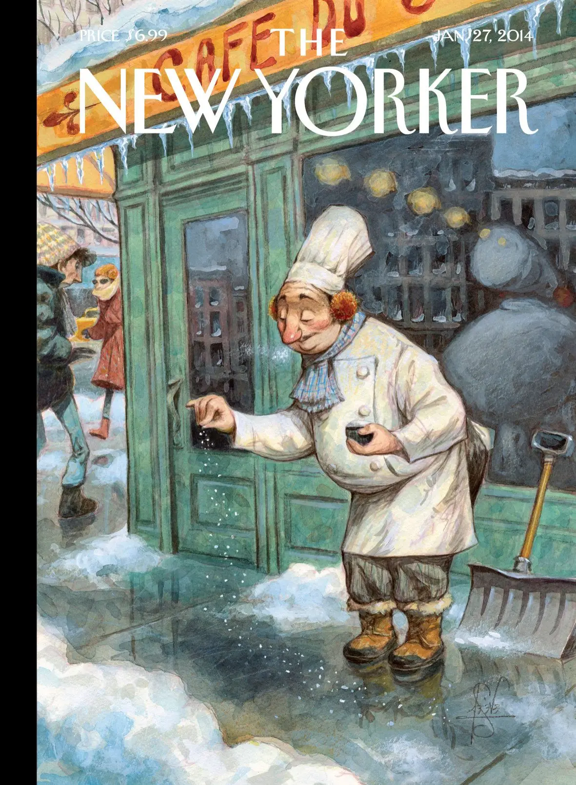 Обложка The New Yorker, 27 января 2014: Щепотка, художник Питер де Сев