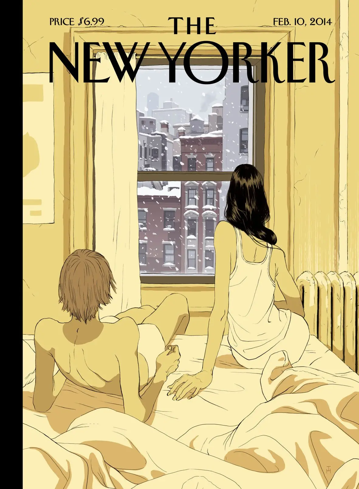 Обложка The New Yorker, 10 февраля 2014: Идеальный шторм, художник Томер Ханука