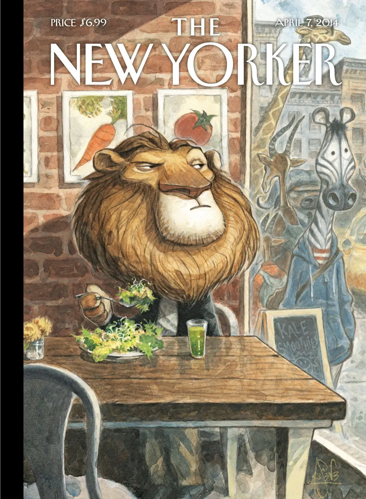Обложка The New Yorker, 7 апреля 2014: С чистого листа, художник Питер де Сев