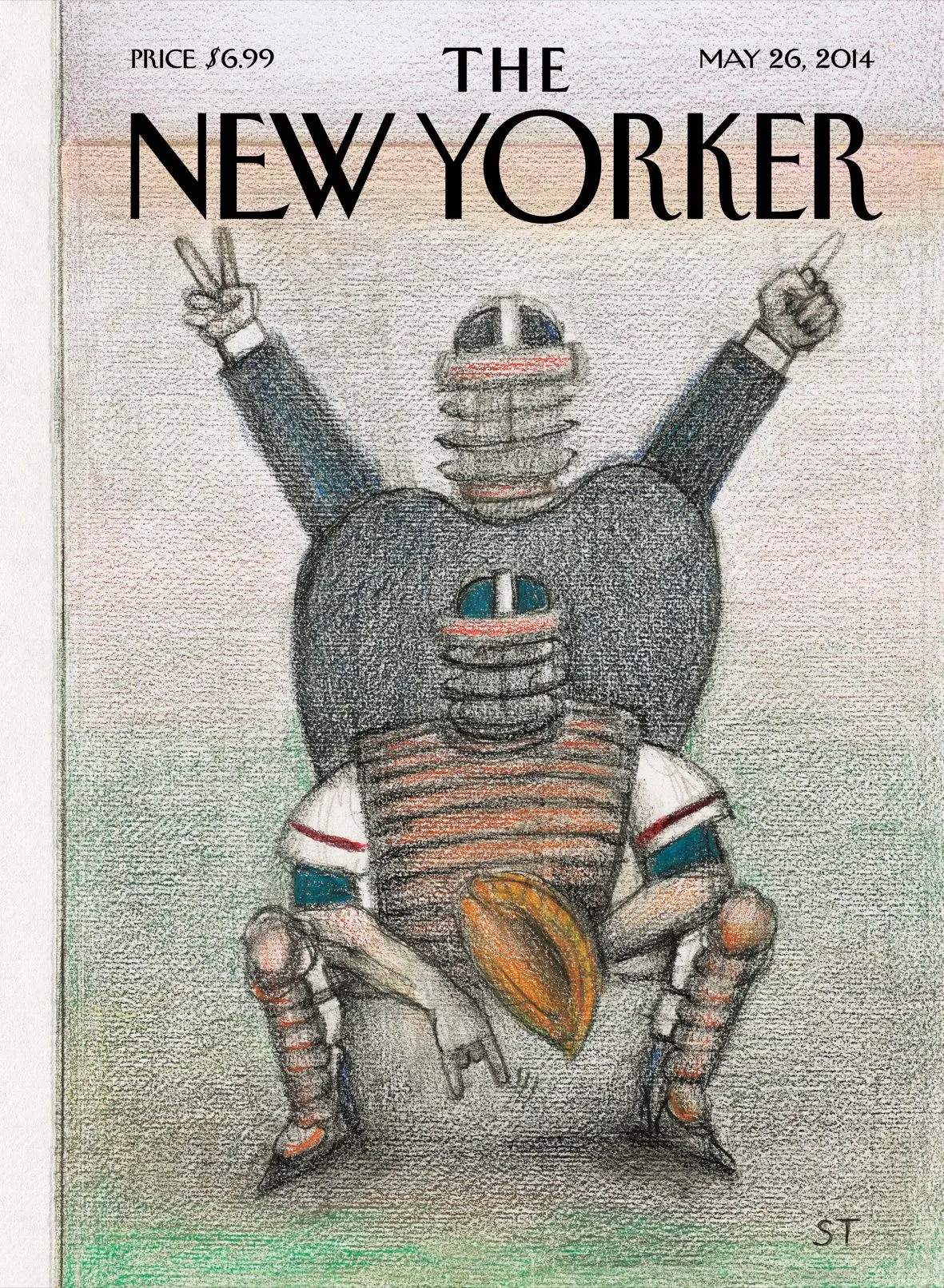 Обложка The New Yorker, 26 мая 2014: Бейсбол, художник Сол Стейнберг