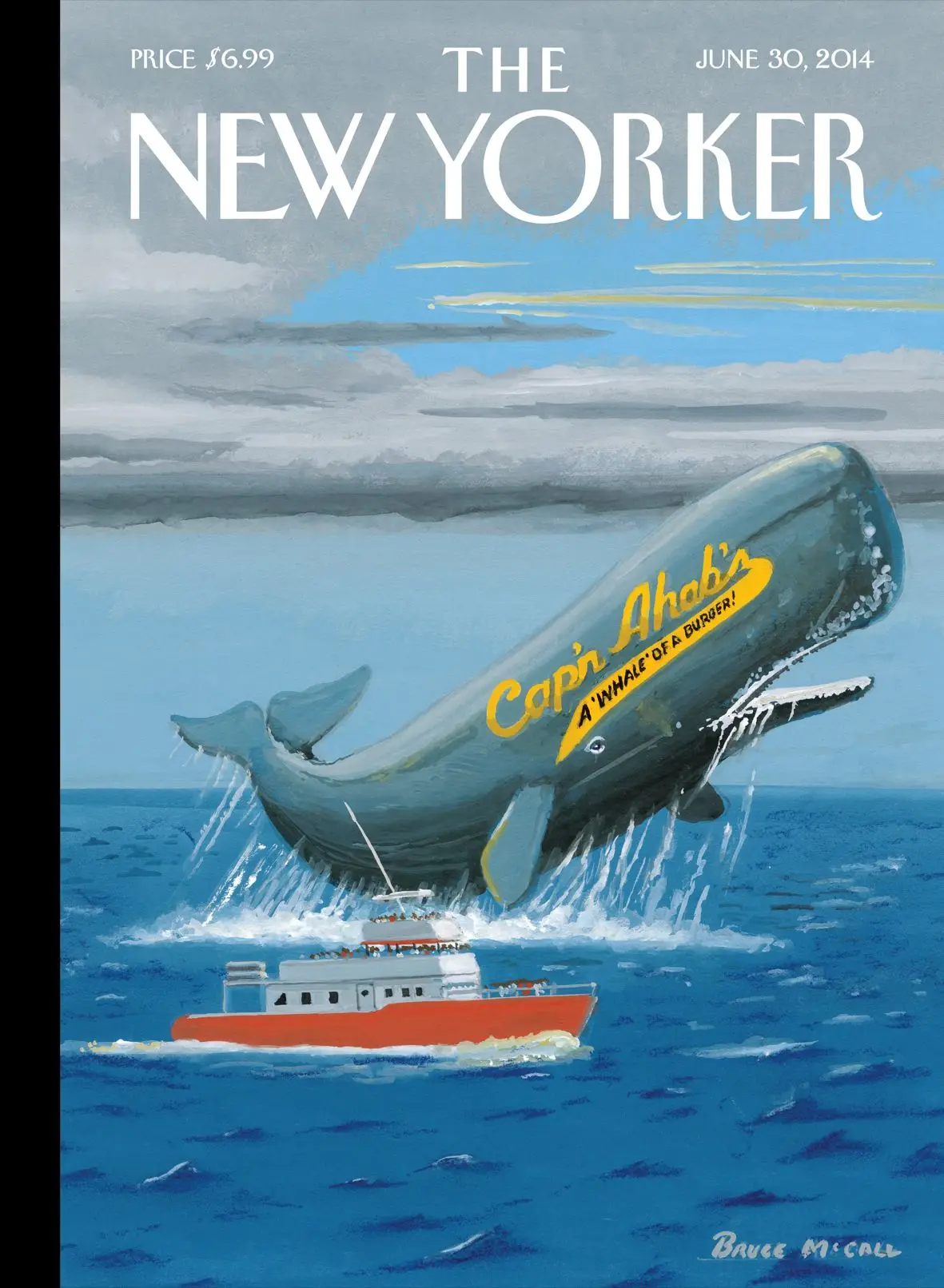 Обложка The New Yorker, 30 июня 2014: У капитана Ахава, художник Брюс Макколл