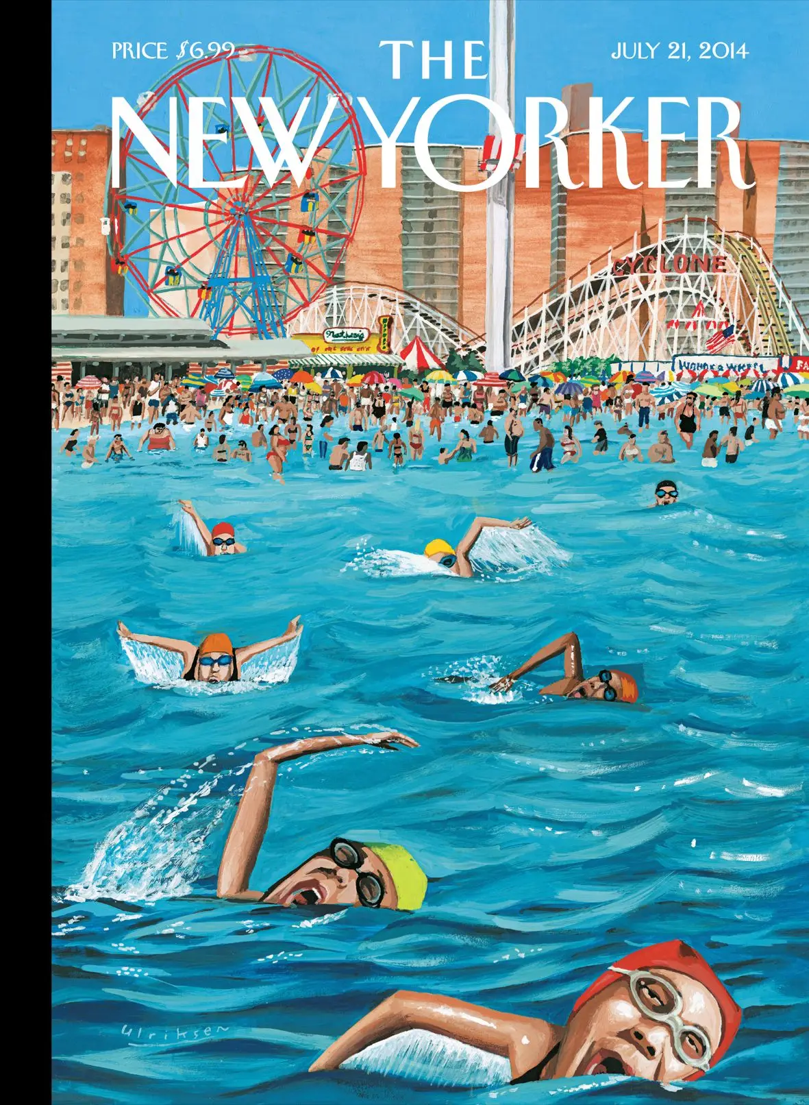Обложка The New Yorker, 21 июля 2014: Кони-Айленд, художник Марк Ульриксен