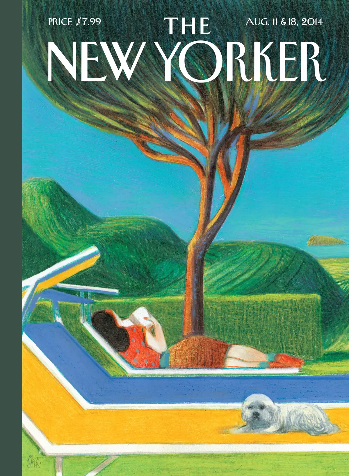 Обложка The New Yorker, 11 августа 2014: Сиеста, художник Лоренцо Маттотти