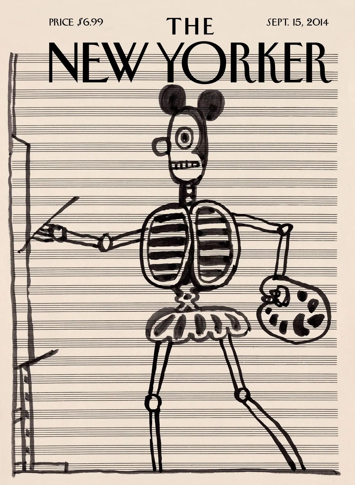 Обложка The New Yorker, 15 сентября 2014: Без названия, около 1967, художник Сол Стейнберг