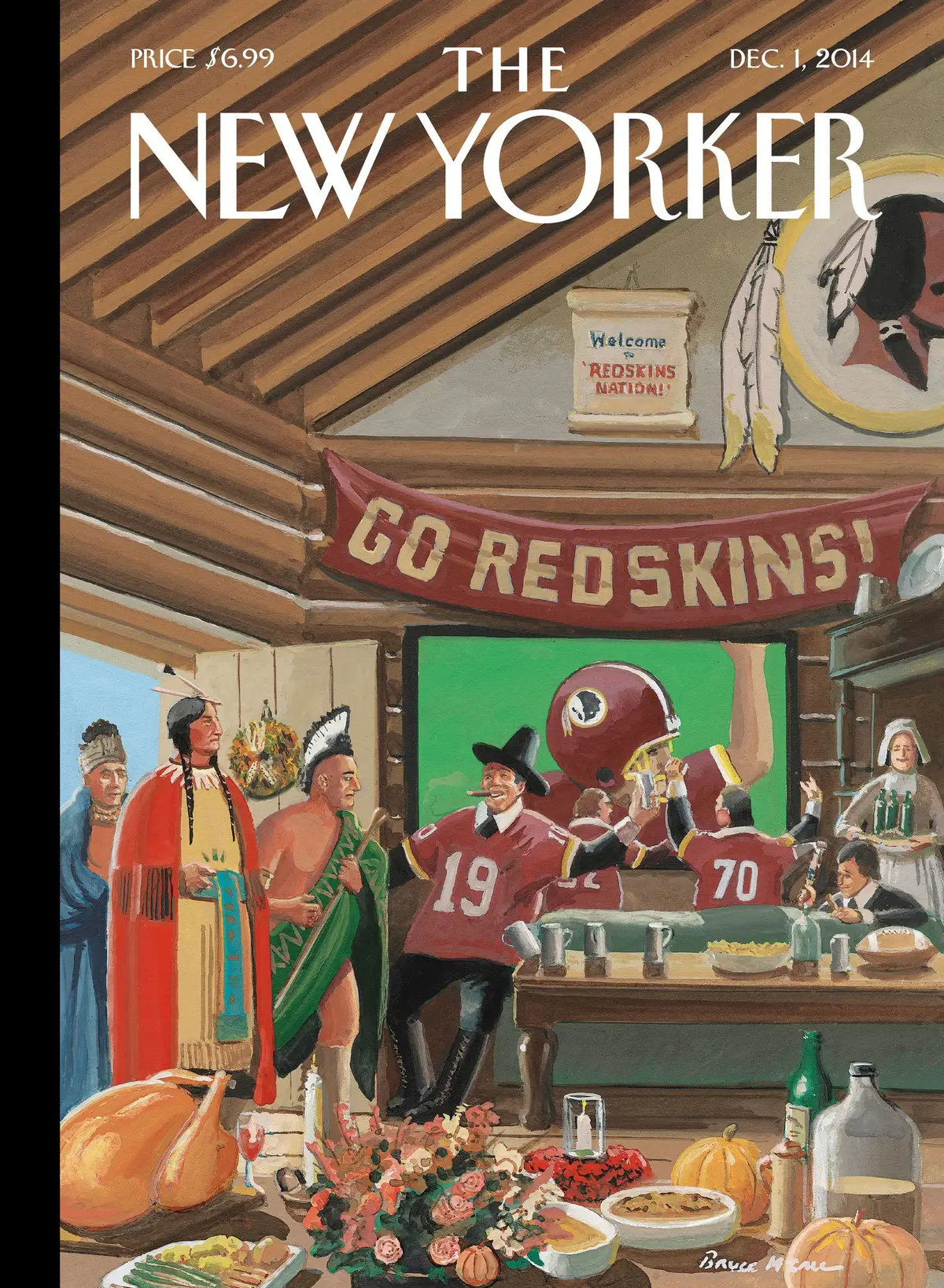 Обложка The New Yorker, 1 декабря 2014: Первый День благодарения, художник Брюс Макколл