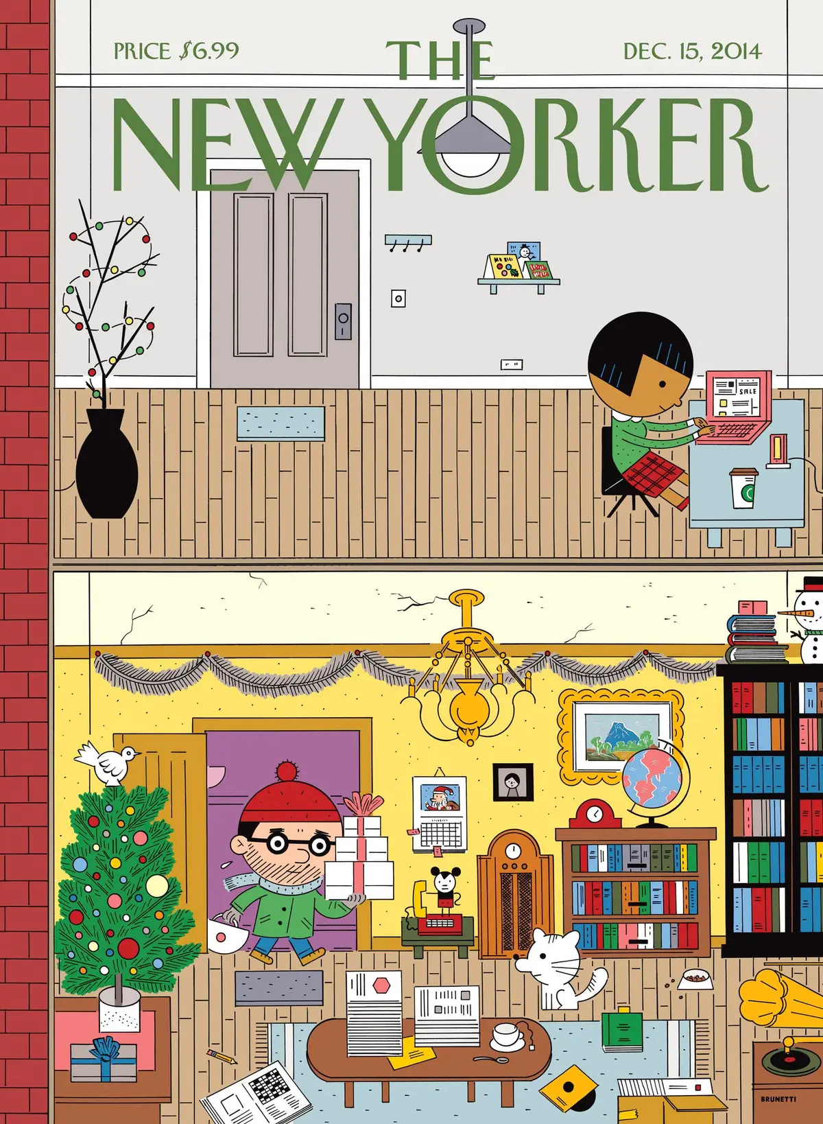 Обложка The New Yorker, 15 декабря 2014: Высокое и низкое, художник Иван Брунетти