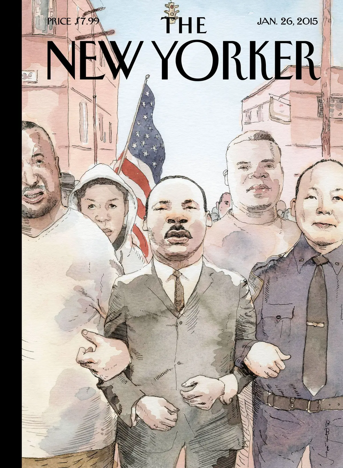 Обложка The New Yorker, 26 января 2015: Мечта о примирении, художник Барри Блитт