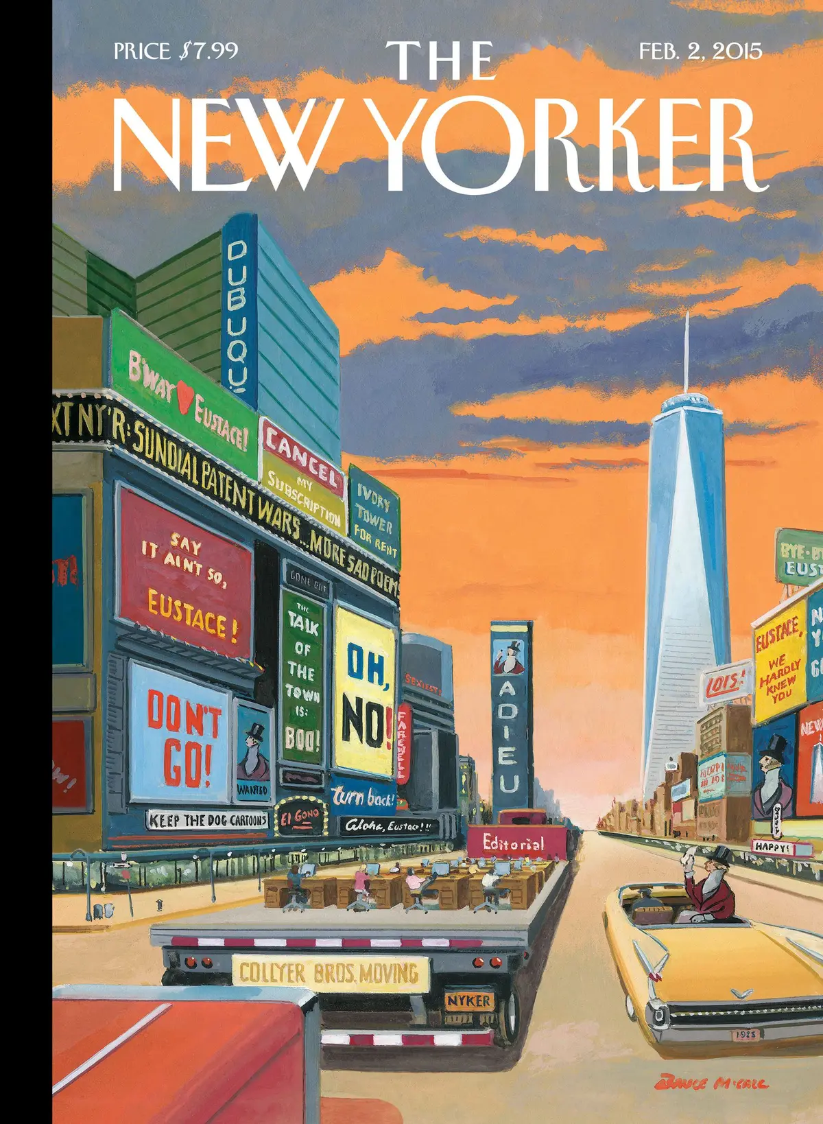 Обложка The New Yorker, 2 февраля 2015: День переезда, художник Брюс Макколл