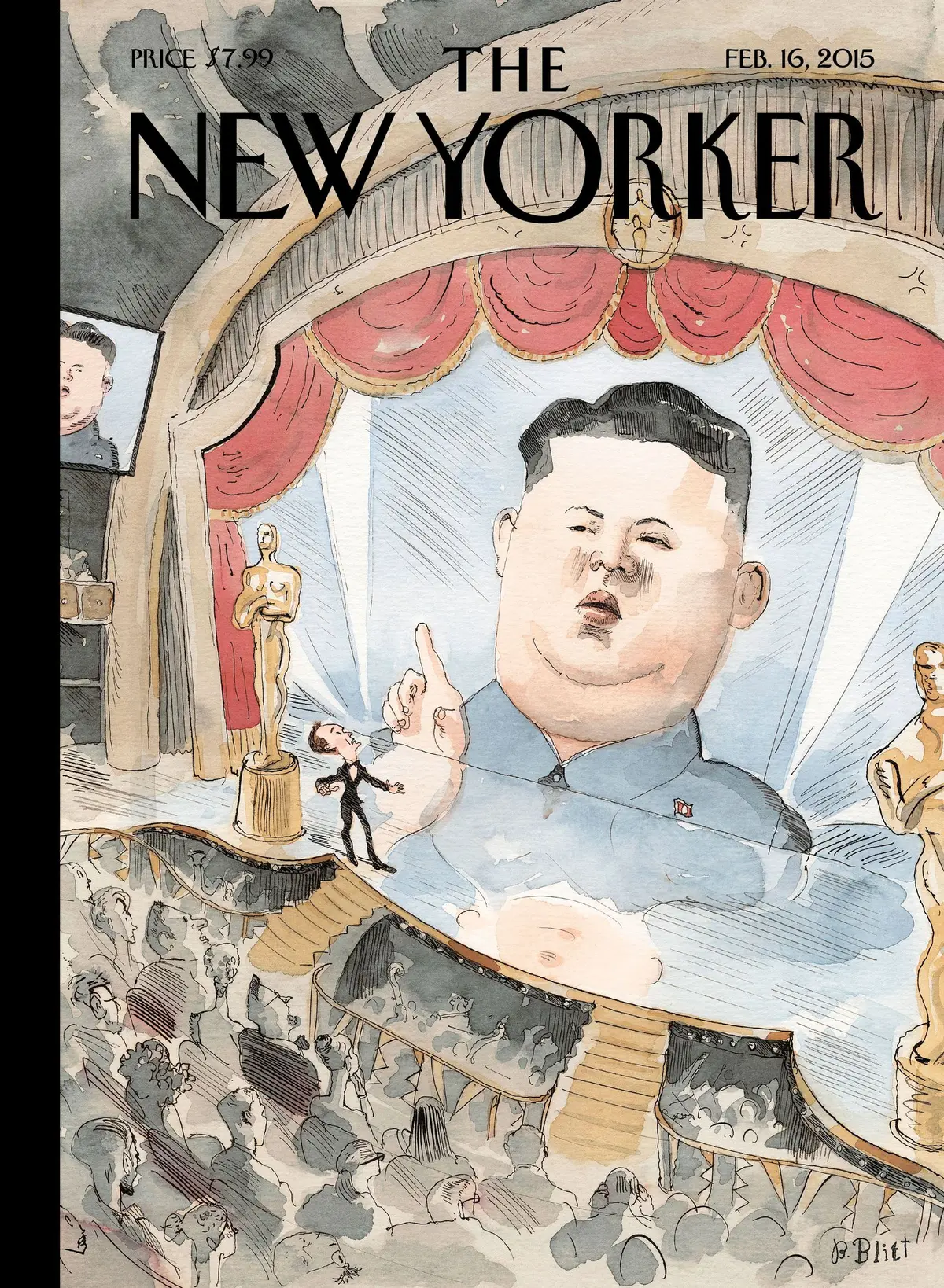 Обложка The New Yorker, 16 февраля 2015: Ким Чен Ын вмешивается, художник Барри Блитт