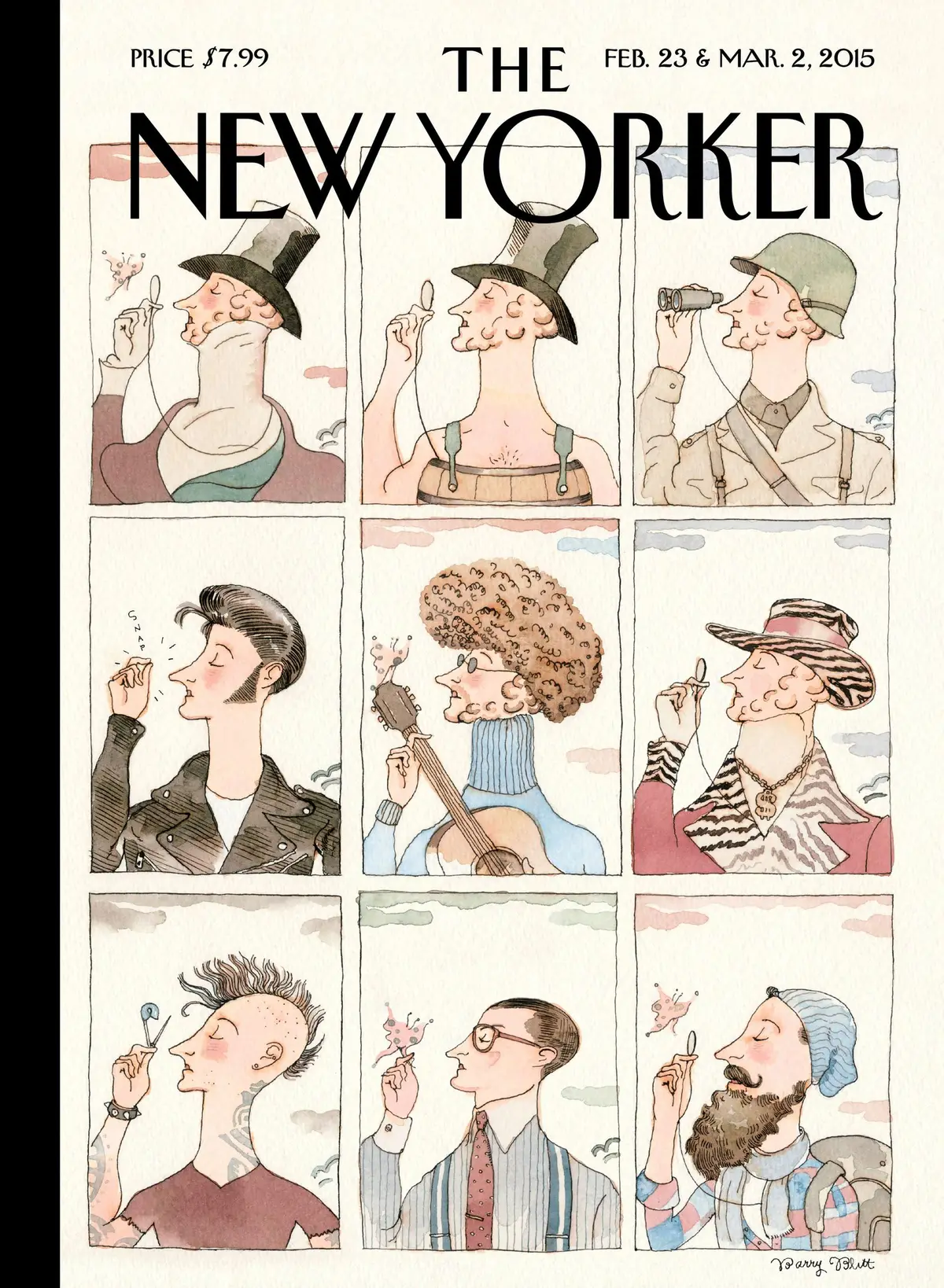 Обложка The New Yorker, 23 февраля 2015: Девять к девяностолетию
