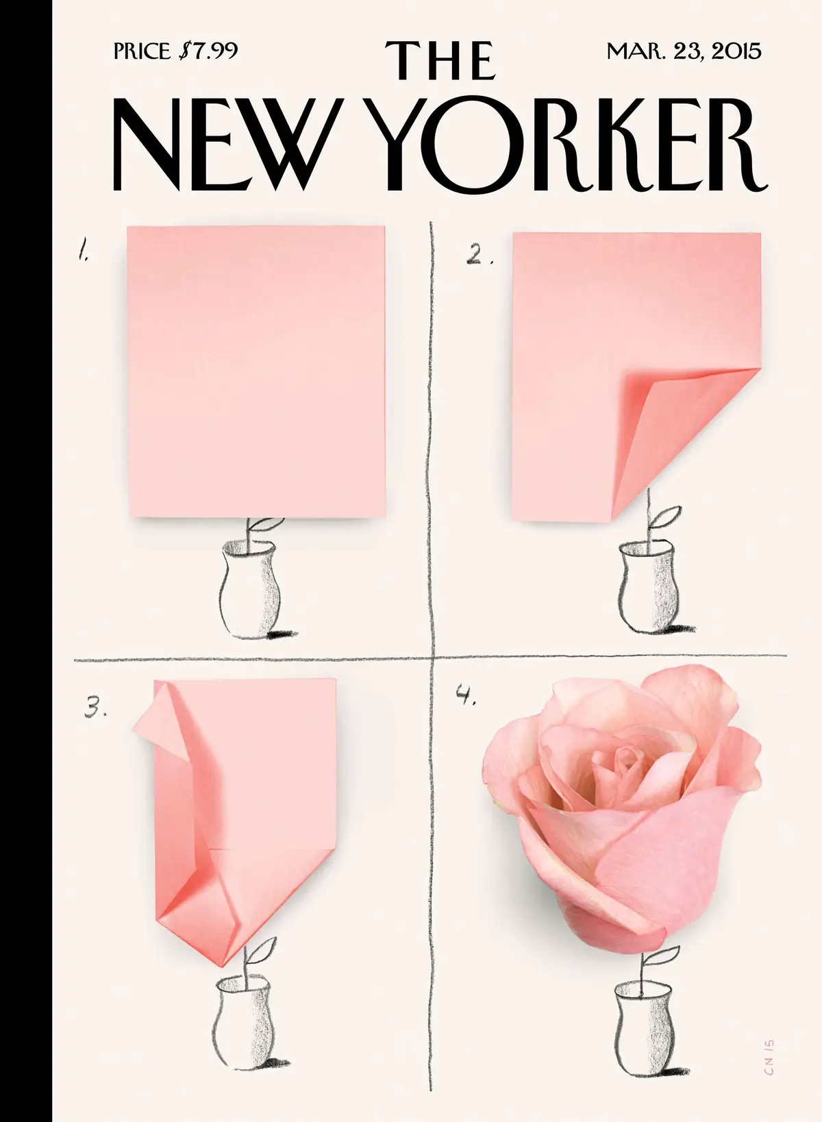 Обложка The New Yorker, 23 марта 2015: Роза, художник Кристоф Ниман