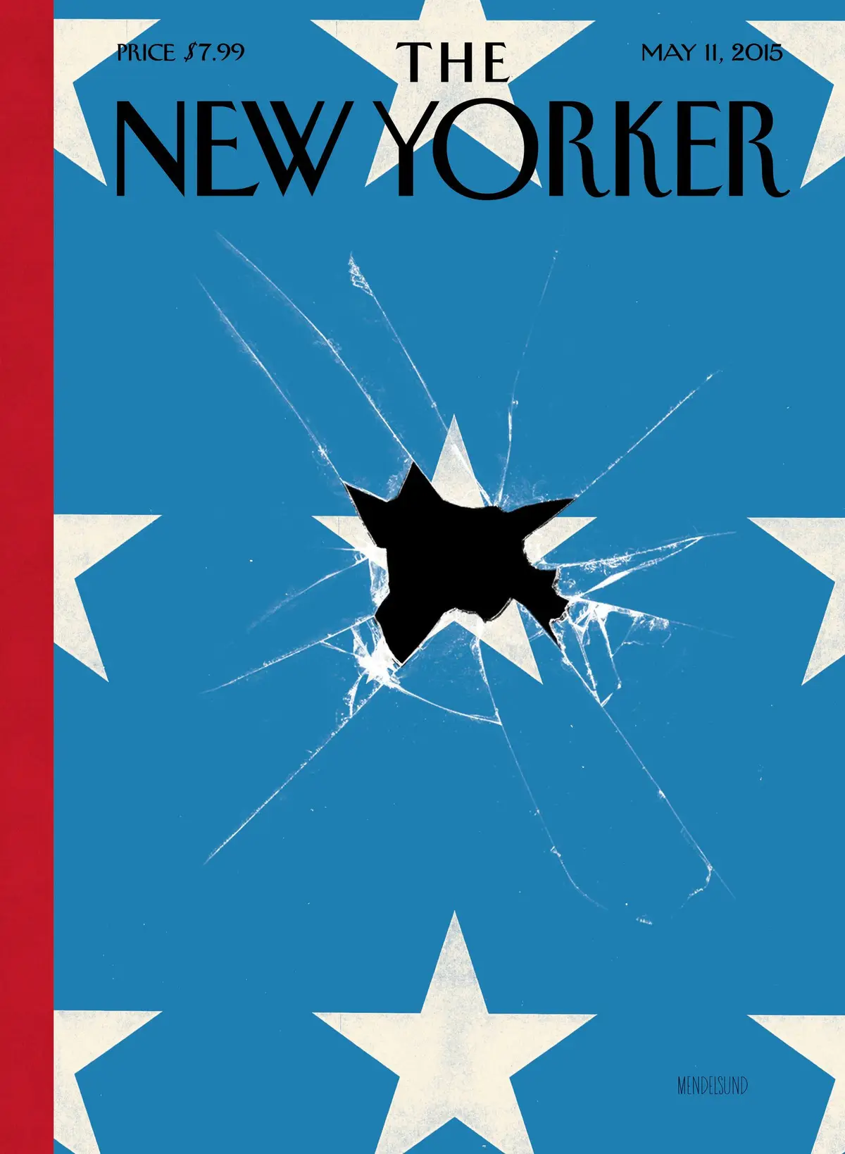 Обложка The New Yorker, 11 мая 2015: Несправедливость: Балтимор, 2015, художник Питер Мендельсунд