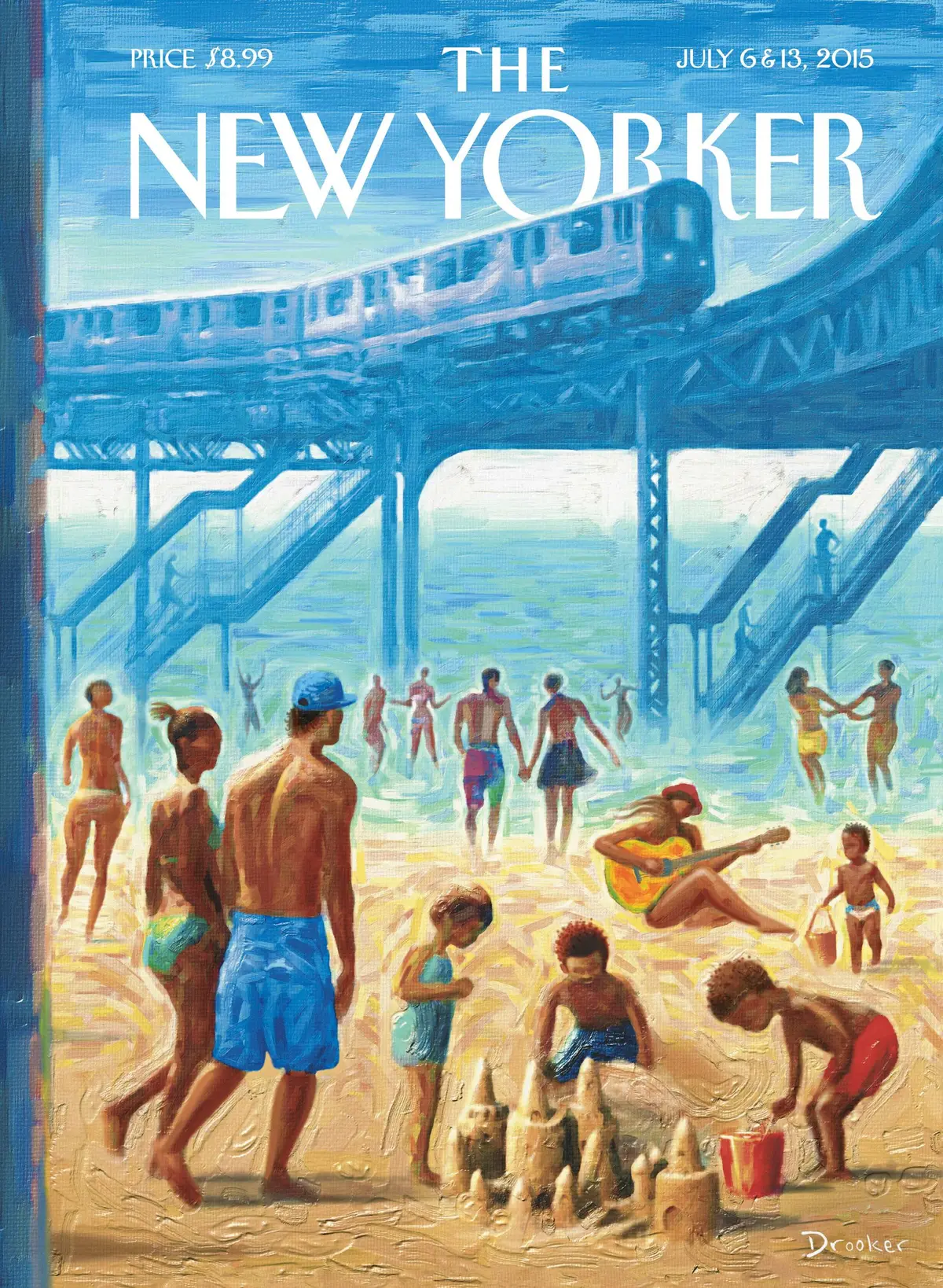 Обложка The New Yorker, 6 июля 2015: Пляж Рокавей, художник Эрик Друкер