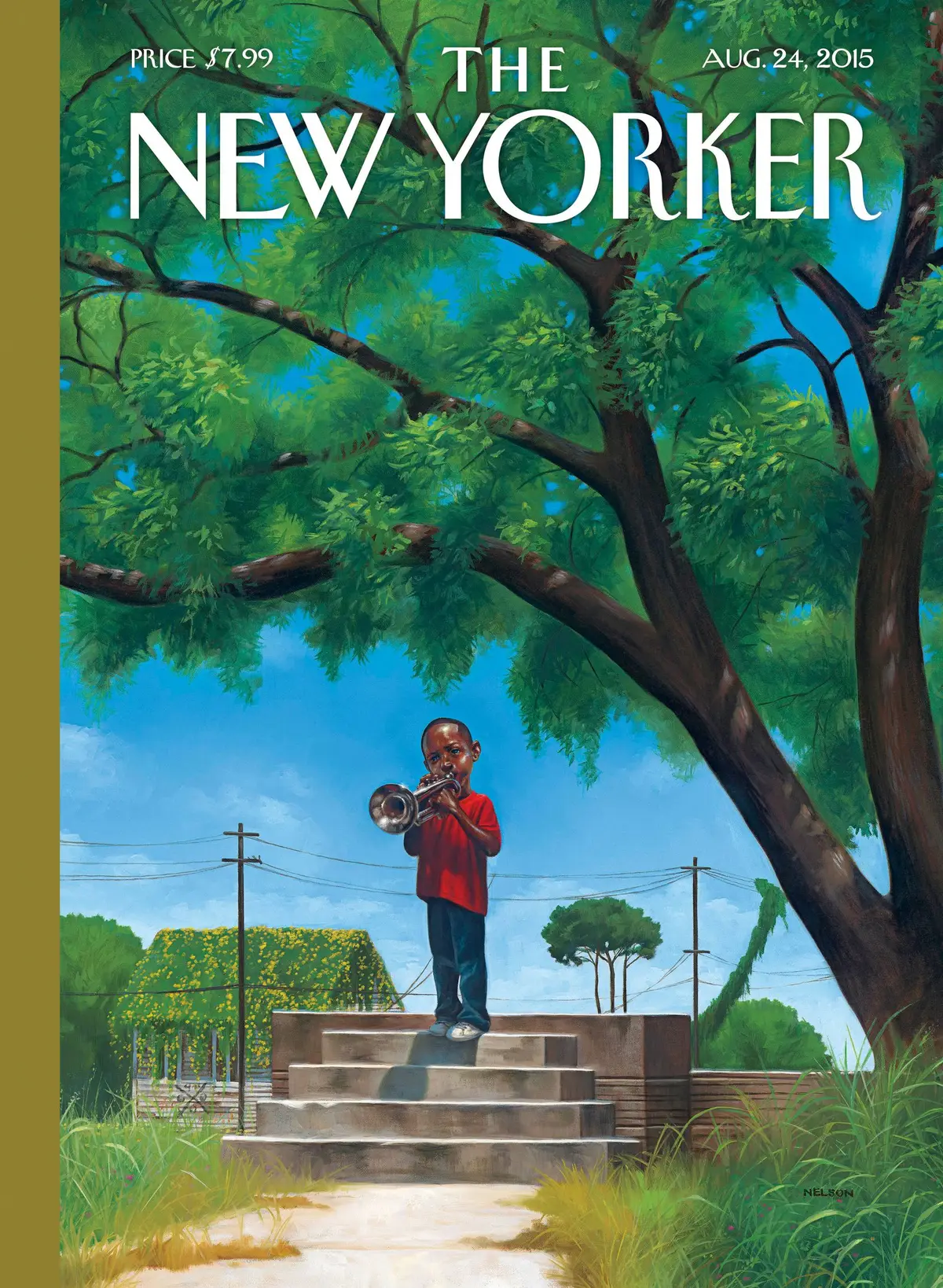 Обложка The New Yorker, 24 августа 2015: Второй ряд, художник Кадир Нельсон
