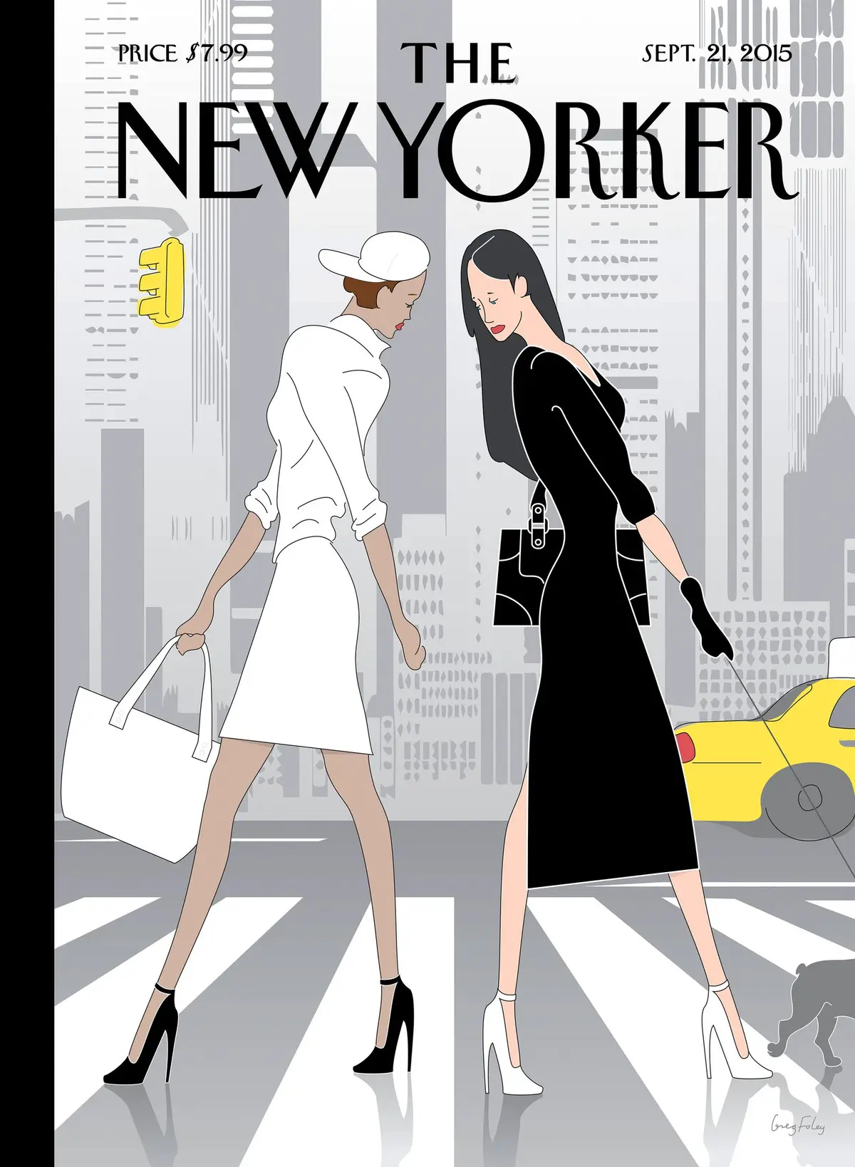 Обложка The New Yorker, 21 сентября 2015: Пешеходный переход, художник Грег Фоули