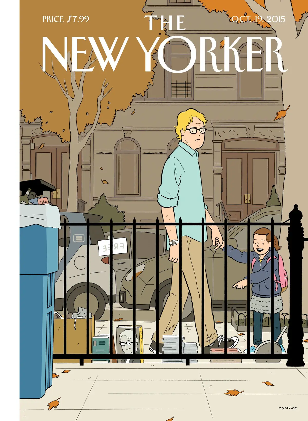 Обложка The New Yorker, 19 октября 2015: Признание, художник Эдриан Томине