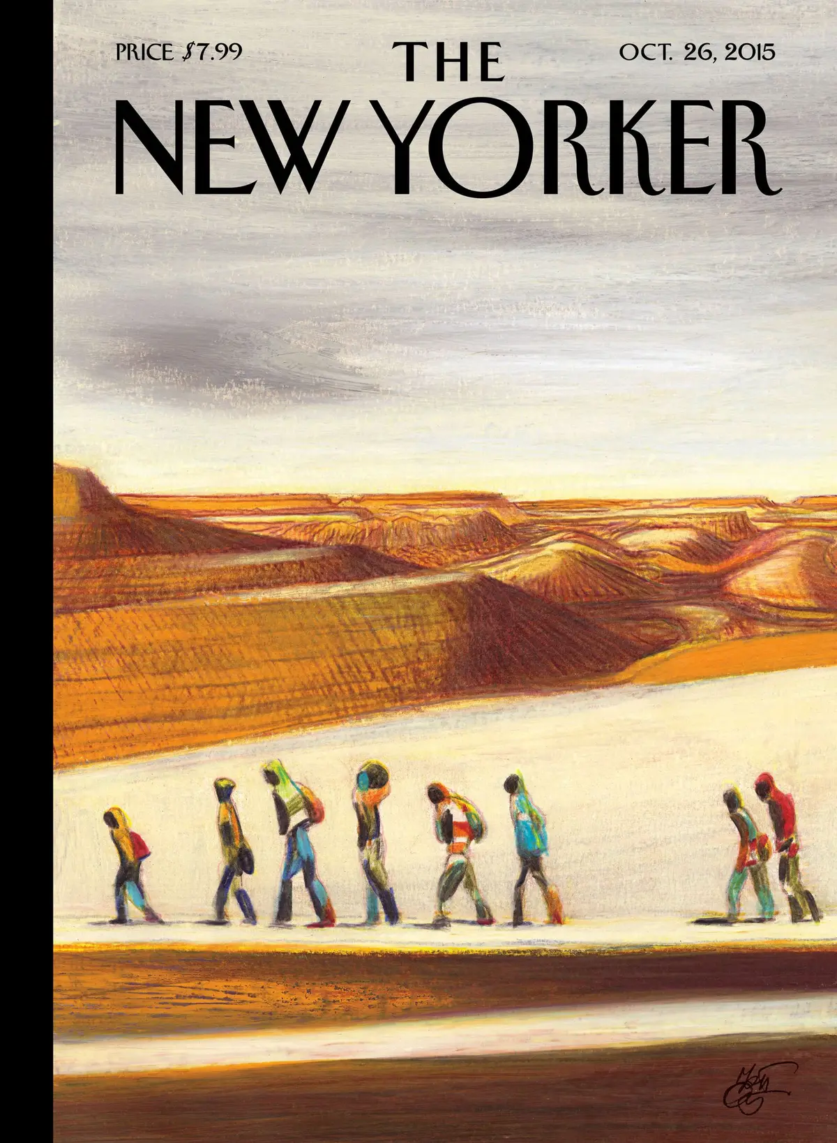Обложка The New Yorker, 26 октября 2015: По пути, художник Лоренцо Маттотти