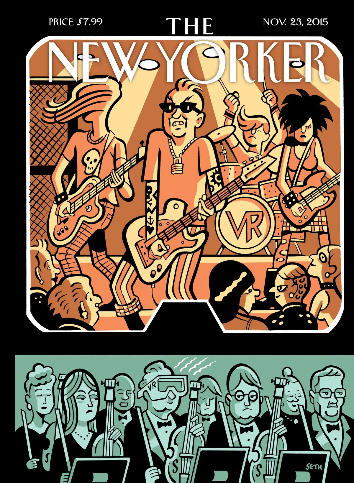 Обложка The New Yorker, 23 ноября 2015: Виртуальная музыка, художник Сет