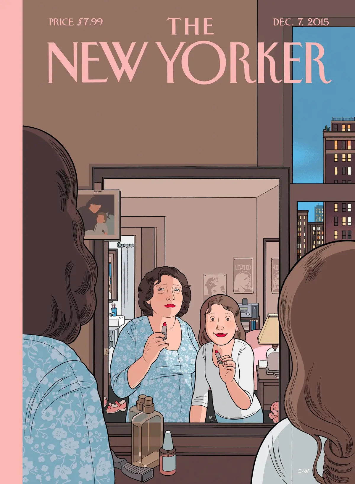Обложка The New Yorker, 7 декабря 2015: Зеркало, художник Крис Уэр