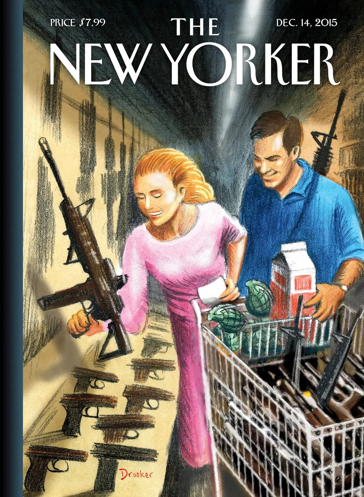 Обложка The New Yorker, 14 декабря 2015: Дни покупок, художник Эрик Друкер