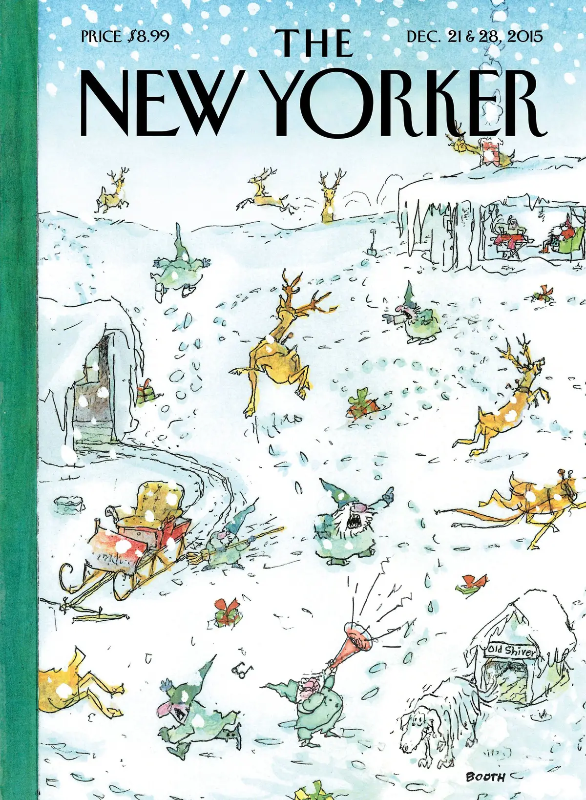 Обложка The New Yorker, 21 декабря 2015: Праздничное настроение, художник Джордж Бут