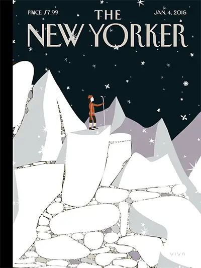 Обложка The New Yorker, 4 января 2016: Взгляд вдаль, художник Фрэнк Вива
