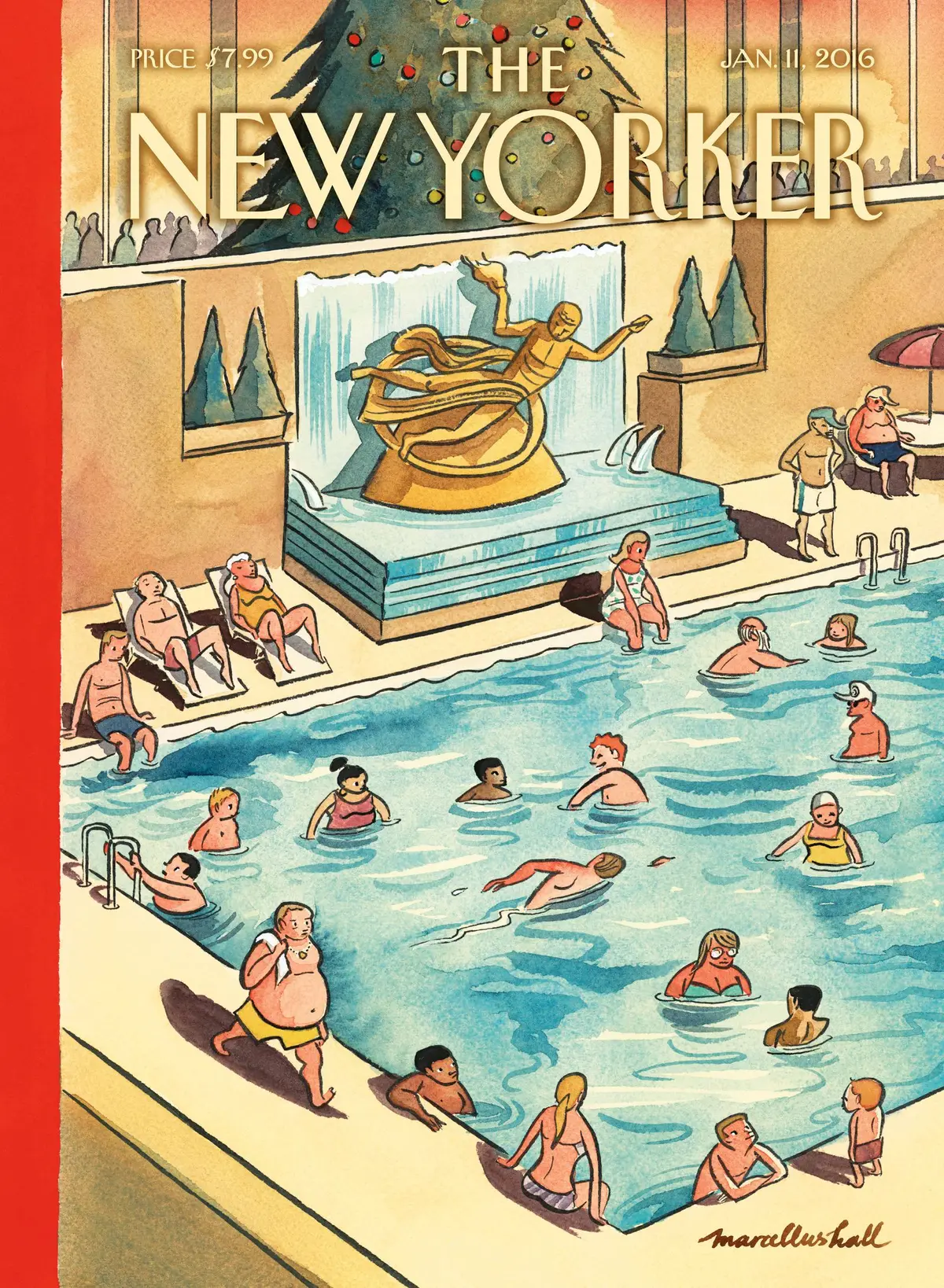 Обложка The New Yorker, 11 января 2016: Великая оттепель, художник Марселлус Холл