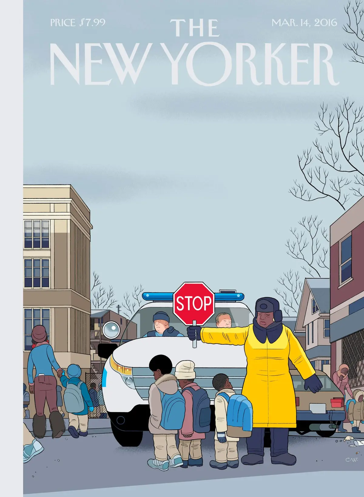 Обложка The New Yorker, 14 марта 2016: Стоп, художник Крис Уэр